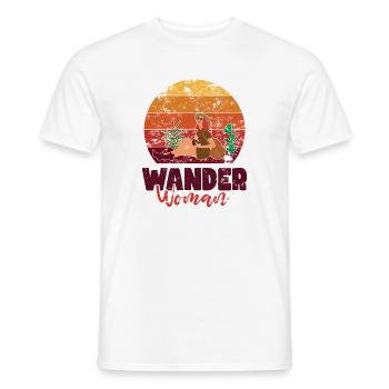 Wander Women in Nature - Men's T-Shirt - white - Front - AI Model Male 178 dark (178cm)