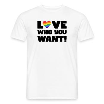 Pride LGBT Liebe gewinnt, wir sind queer und stolz - Männer T-Shirt - Weiß - Vorne - AI Model Male 178 dark (178cm)