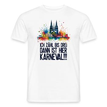 Köln Kölle Karneval Gebützt Kölle Alaaf Jeck Party - Männer T-Shirt - Weiß - Vorne - AI Model Male 178 dark (178cm)