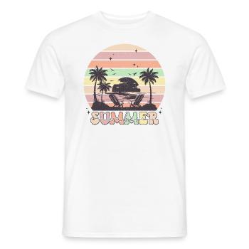 Summer Vibes - Retro Design - Men's T-Shirt - white - Front - AI Model Male 178 dark (178cm)
