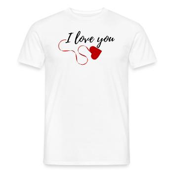 I love you - Männer T-Shirt - Weiß - Vorne - AI Model Male 178 dark (178cm)