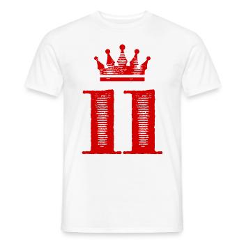 11 Cijfer kroon - Heren T-shirt - wit - Voor - AI Model Male 178 dark (178cm)