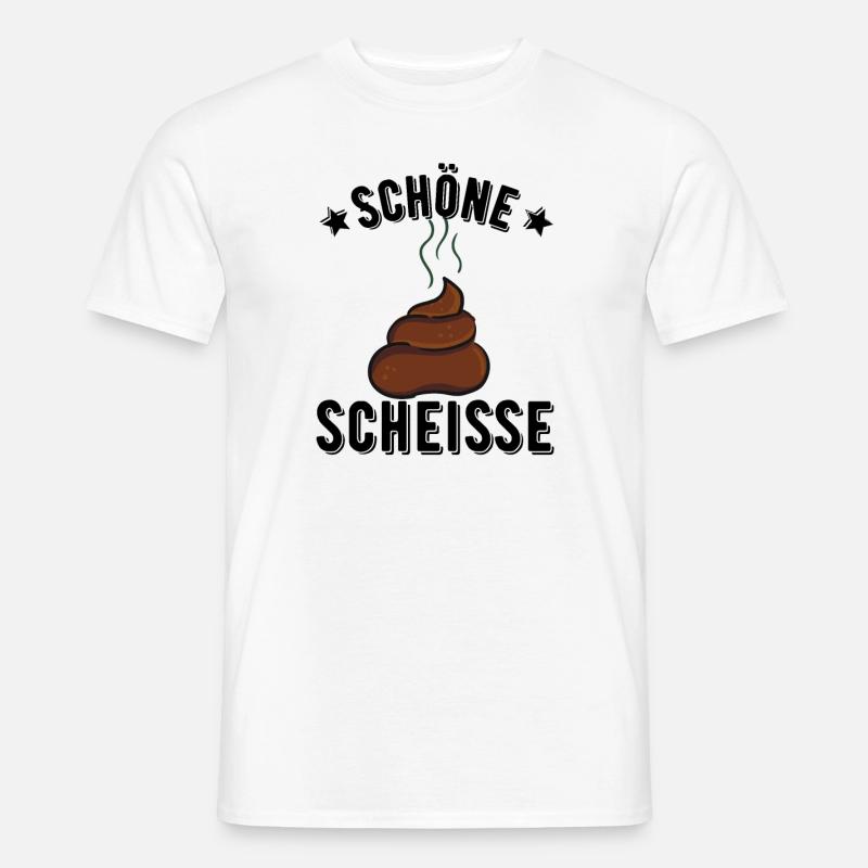 Schöne Scheiße - Männer T-Shirt - Weiß