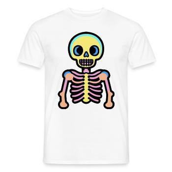 Skeleton Halloween - Men's T-Shirt - white - Front - AI Model Male 178 dark (178cm)