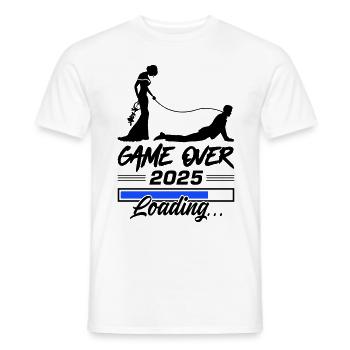 Wedding Loading 2025 Game Over - T-shirt homme - blanc - Devant - AI Model Male 178 dark (178cm)