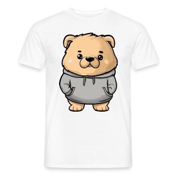 Chow Chow Dog Funny - Men's T-Shirt - white - Front - AI Model Male 178 dark (178cm)