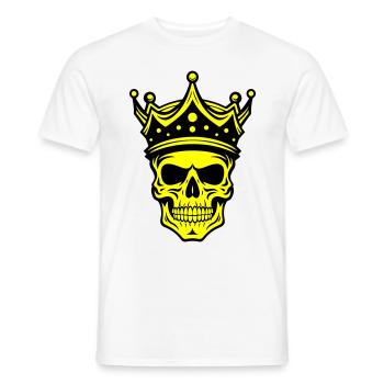 Skull King Crown - Men's T-Shirt - white - Front - AI Model Male 178 dark (178cm)