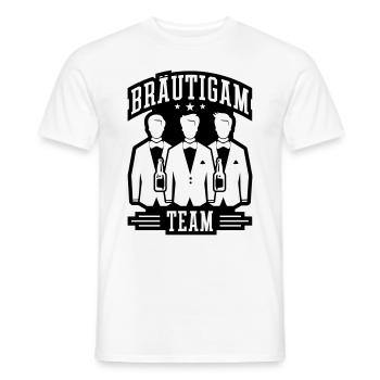Team Bräutigam Hochzeit - Männer T-Shirt - Weiß - Vorne - AI Model Male 178 dark (178cm)