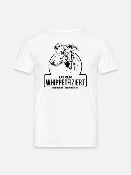 WHIPPETFIZIERT Whippet Hunde Spruch Wilsigns - Männer T-Shirt - Weiß