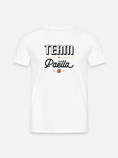 Team Paella - Paellan syöjille - Miesten T-paita - valkoinen