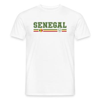 SENEGAL drapeau et emblème du Sénégal - T-shirt homme - blanc - Devant - AI Model Male 178 dark (178cm)