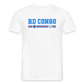 DR KONGO Flagge und Emblem des Kongo - Männer T-Shirt - Weiß - Vorne - AI Model Male 178 dark (178cm)
