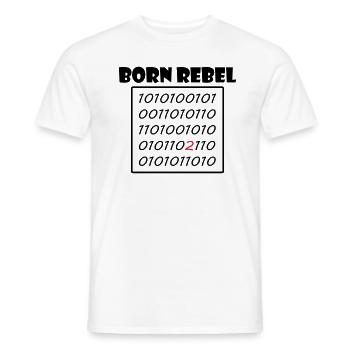 rebelle né - T-shirt homme - blanc - Devant - AI Model Male 178 dark (178cm)