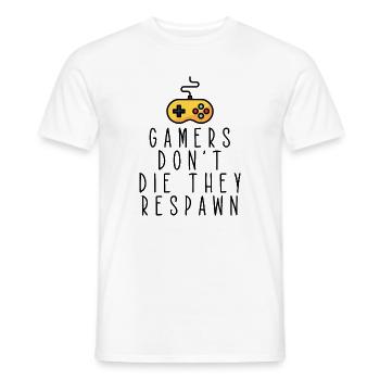 Gamer - Men's T-Shirt - white - Front - AI Model Male 178 dark (178cm)