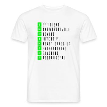 Ingenieur - Männer T-Shirt - Weiß - Vorne - AI Model Male 178 dark (178cm)