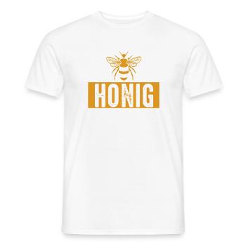Honig - Männer T-Shirt - Weiß - Vorne - AI Model Male 178 dark (178cm)