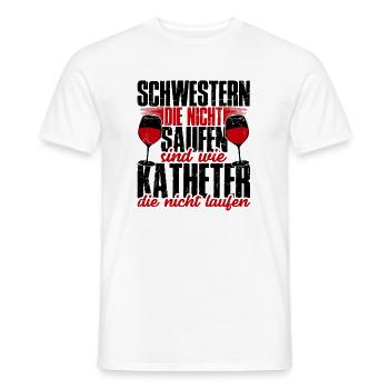 Schwestern die nicht saufen gibt es nicht - Männer T-Shirt - Weiß - Vorne - AI Model Male 178 dark (178cm)