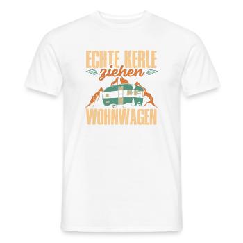 Echte Kerle ziehen Wohnwagen - Männer T-Shirt - Weiß - Vorne - AI Model Male 178 dark (178cm)