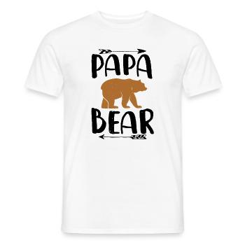 Papa Baer - Männer T-Shirt - Weiß - Vorne - AI Model Male 178 dark (178cm)