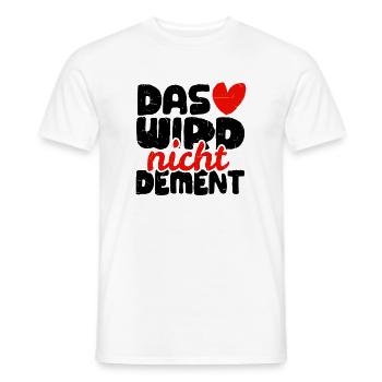 Das Herz wird nicht dement - Männer T-Shirt - Weiß - Vorne - AI Model Male 178 dark (178cm)