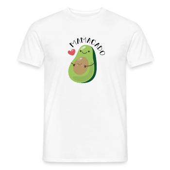 Maman 2021 bébé enceinte fils fille mamacado - T-shirt homme - blanc - Devant - AI Model Male 178 dark (178cm)