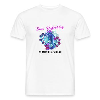 Dein Hufschlag ist mein Herzschlag - Männer T-Shirt - Weiß - Vorne - AI Model Male 178 dark (178cm)