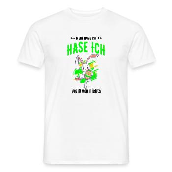 Hase Schlappohr Hasi Osterhase Hasen - Männer T-Shirt - Weiß - Vorne - AI Model Male 178 dark (178cm)