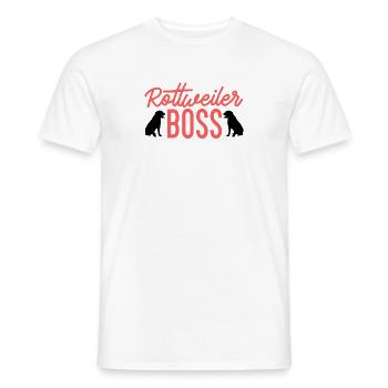 Rottweiler Boss - Männer T-Shirt - Weiß - Vorne - AI Model Male 178 dark (178cm)
