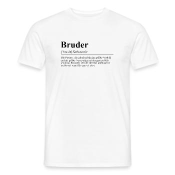 Brothers - Men's T-Shirt - white - Front - AI Model Male 178 dark (178cm)