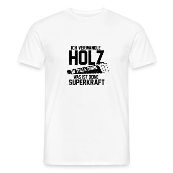 Tischler Meister Schreiner Holz Handwerk - Männer T-Shirt - Weiß - Vorne - AI Model Male 178 dark (178cm)