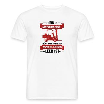 Staplerfahrer - Männer T-Shirt - Weiß - Vorne - AI Model Male 178 dark (178cm)