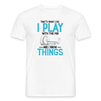 Lustiger CT Spruch MRI Geschenk Radiologe - Männer T-Shirt - Weiß - Vorne - AI Model Male 178 dark (178cm)