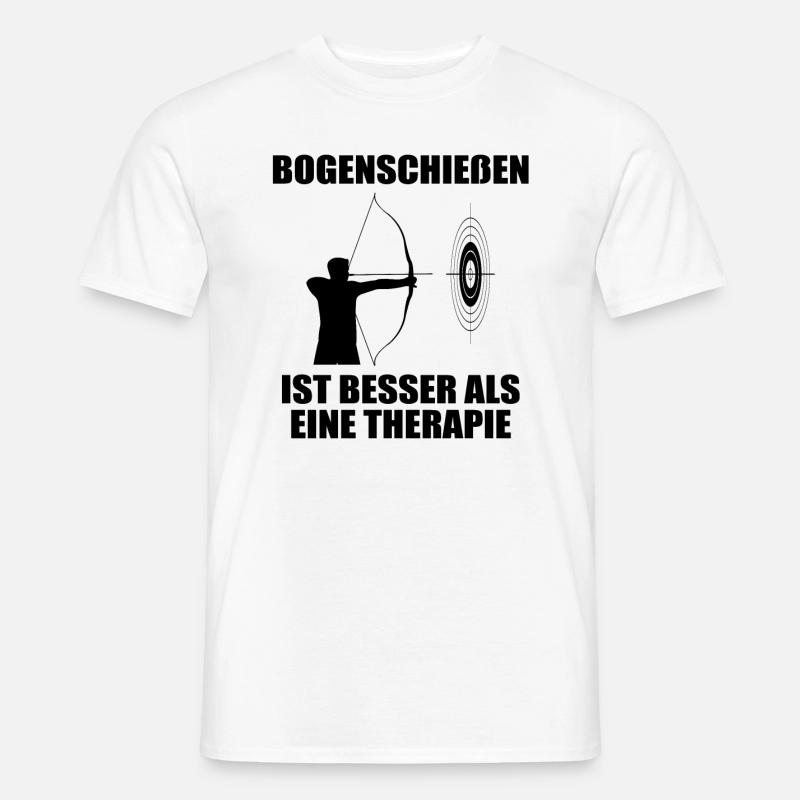 Bogenschießen Bogenschütze Spruch Geschenk - Männer T-Shirt - Weiß