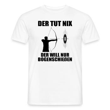 Bogenschießen Bogenschütze Spruch Geschenk Herren - Männer T-Shirt - Weiß - Vorne - AI Model Male 178 dark (178cm)