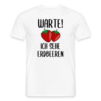 Erdbeere Lustiger Spruch Sommer Frucht Obst - Männer T-Shirt - Weiß - Vorne - AI Model Male 178 dark (178cm)
