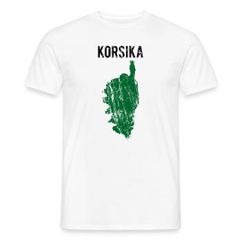 Carte de l’île de Corse France Cadeau de Noël - T-shirt homme - blanc - Devant - AI Model Male 178 dark (178cm)