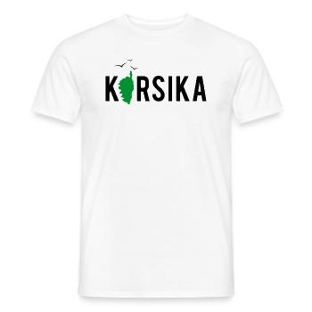 Carte de l’île de Corse France Cadeau de Noël - T-shirt homme - blanc - Devant - AI Model Male 178 dark (178cm)