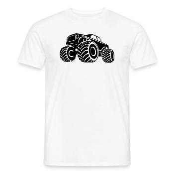 Monster Truck Monster Truck Fans Driver Gift - Men's T-Shirt - white - Front - AI Model Male 178 dark (178cm)