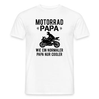 Motorradfahrer Motorrad Papa Spruch Geschenk - Männer T-Shirt - Weiß - Vorne - AI Model Male 178 dark (178cm)