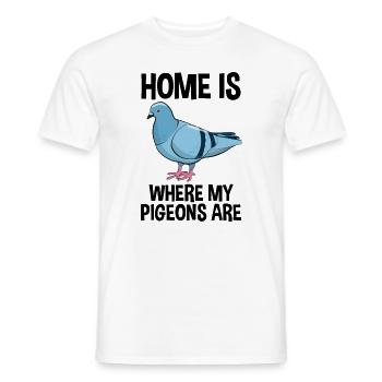 Taube Taubenliebhaber Spruch Geschenk - Männer T-Shirt - Weiß - Vorne - AI Model Male 178 dark (178cm)