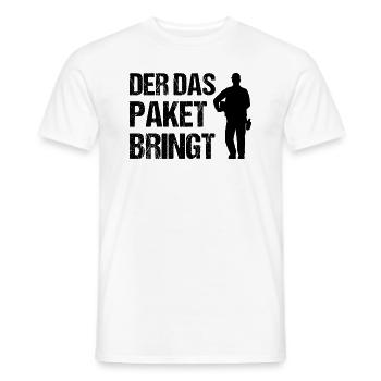 Postbote Zusteller Spruch Briefträger Geschenk - Männer T-Shirt - Weiß - Vorne - AI Model Male 178 dark (178cm)