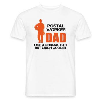 Postworker Papa Courier Postman Gift - T-shirt homme - blanc - Devant - AI Model Male 178 dark (178cm)