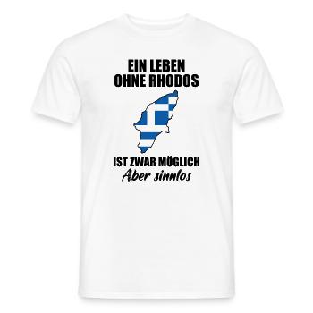 Rhodos Insel Lustiger Spruch Urlaub Geschenk - Männer T-Shirt - Weiß - Vorne - AI Model Male 178 dark (178cm)