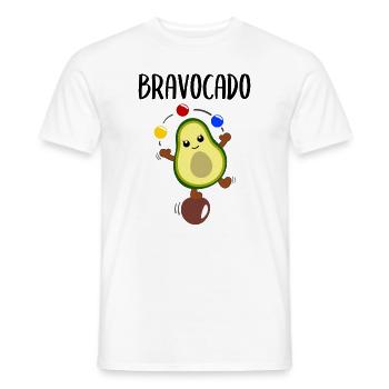 Avocado Jongleur Lustiges Gemüse Obst Geschenk - Männer T-Shirt - Weiß - Vorne - AI Model Male 178 dark (178cm)