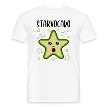 Avocado Star Funny Vegetable Fruit Gift - Men's T-Shirt - white - Front - AI Model Male 178 dark (178cm)