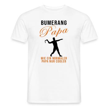 Bumerang Papa Spruch Bumerang Werfer Geschenk - Männer T-Shirt - Weiß - Vorne - AI Model Male 178 dark (178cm)