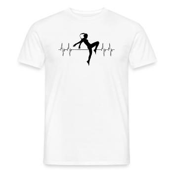 Kickboxer ECG Line Kickboxing Cadeau Femmes - T-shirt homme - blanc - Devant - AI Model Male 178 dark (178cm)