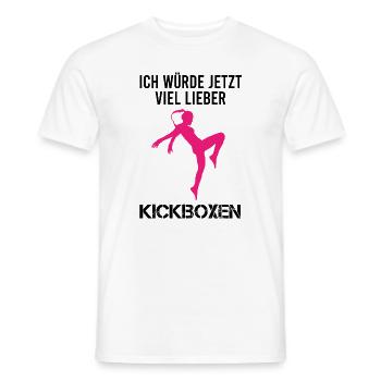 Kickboxen Kickboxerin Spruch Lustig Geschenk Damen - Männer T-Shirt - Weiß - Vorne - AI Model Male 178 dark (178cm)