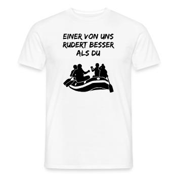 Rafting Wildwasserboot Lustiger Spruch Geschenk - Männer T-Shirt - Weiß - Vorne - AI Model Male 178 dark (178cm)