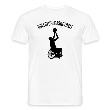 Rollstuhlbasketball Rollstuhl Basketball Spieler - Männer T-Shirt - Weiß - Vorne - AI Model Male 178 dark (178cm)